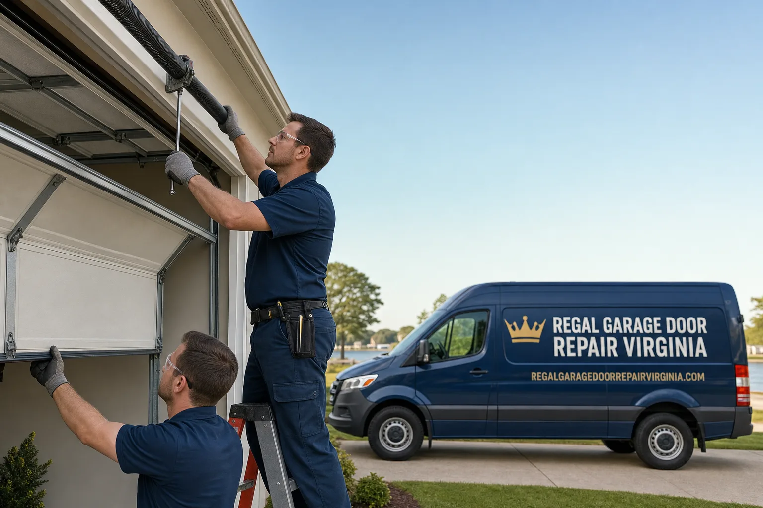 Regal Garage Door Repair Virginia service vehicle and crew in Virginia, VA